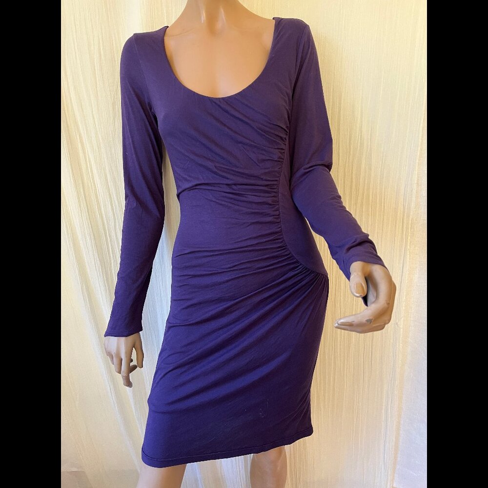 purple jersey bodycon dress Velvet by Graham & Spencer small